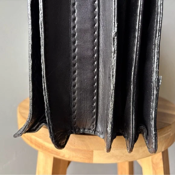Vintage Black Leather Briefcase